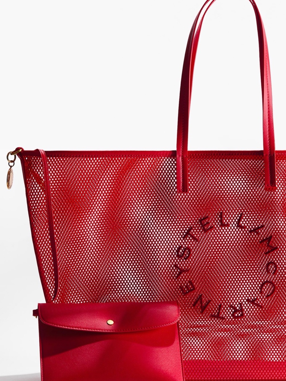 Stella McCartney H&M Red Mesh Tote - Picture 2 of 6